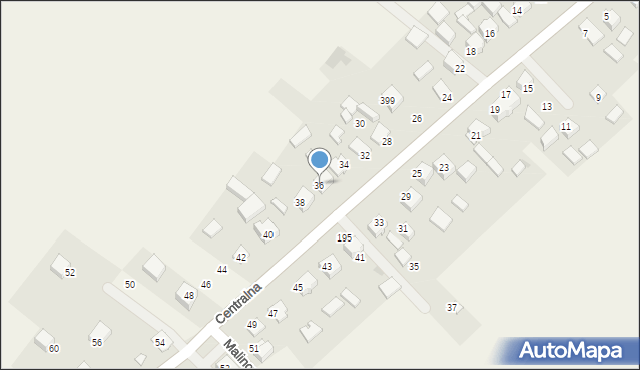 Jerzmanowice, Centralna, 36, mapa Jerzmanowice