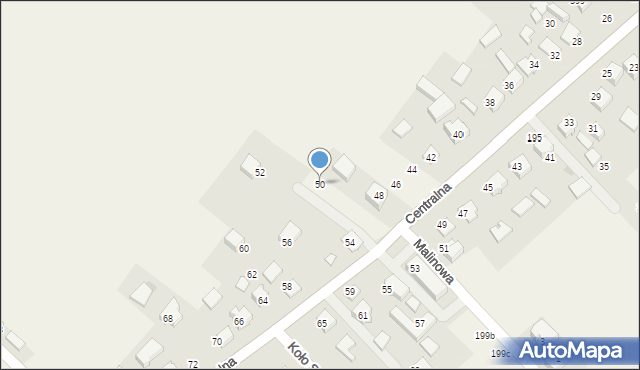 Jerzmanowice, Centralna, 50, mapa Jerzmanowice