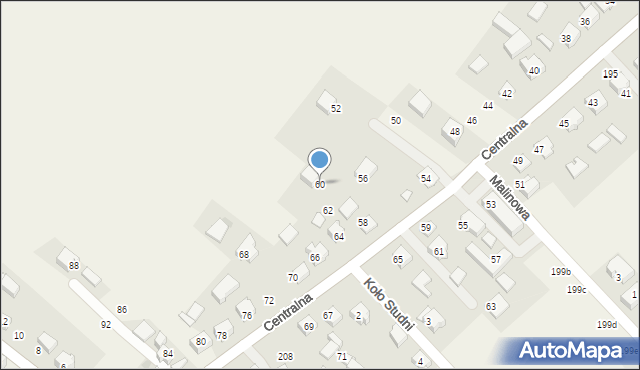Jerzmanowice, Centralna, 60, mapa Jerzmanowice