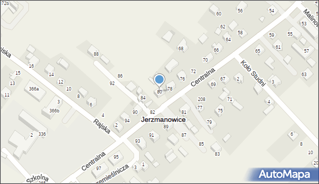 Jerzmanowice, Centralna, 80, mapa Jerzmanowice