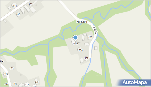 Kamesznica, Cerla, 468a, mapa Kamesznica