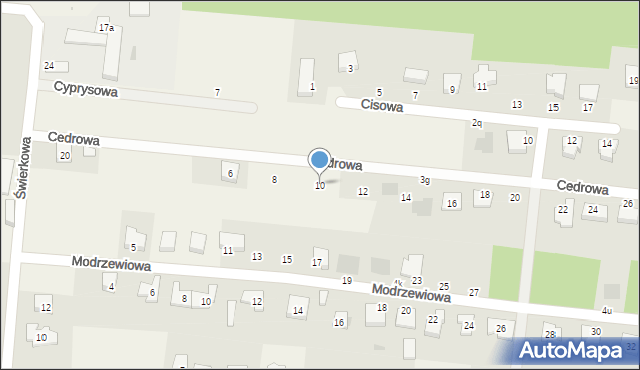 Karczowiska, Cedrowa, 10, mapa Karczowiska