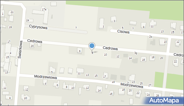 Karczowiska, Cedrowa, 8, mapa Karczowiska