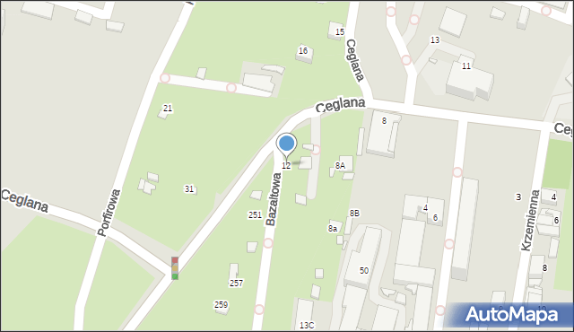 Katowice, Ceglana, 12, mapa Katowic
