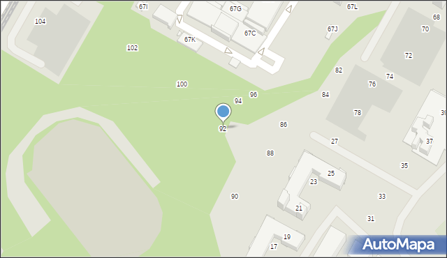 Katowice, Ceglana, 92, mapa Katowic