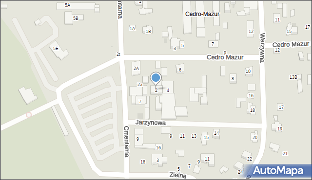 Kielce, Cedro Mazur, 2, mapa Kielc