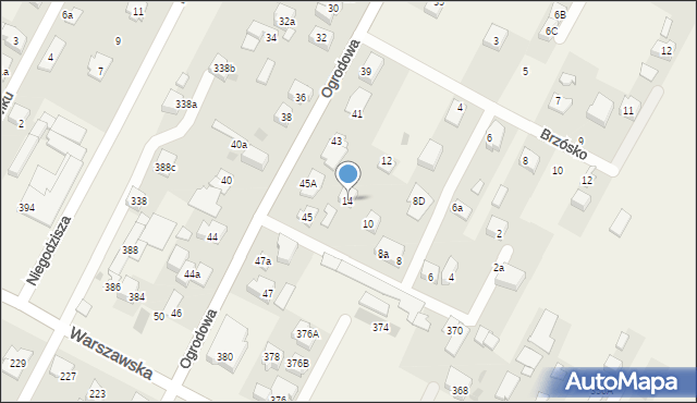 Kiełpin, Cebertowicza Jana, dr., 14, mapa Kiełpin