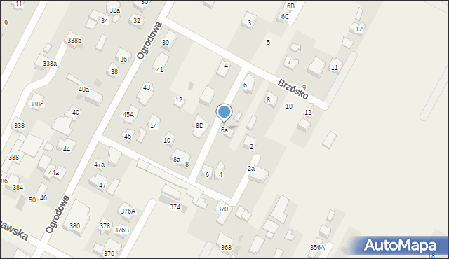 Kiełpin, Cebertowicza Jana, dr., 6a, mapa Kiełpin