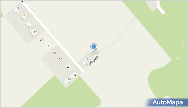 Klepacze, Cedrowa, 5, mapa Klepacze