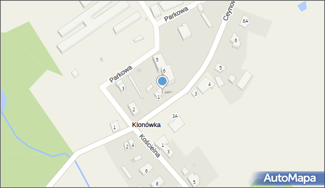 Klonówka, Ceynowy Floriana, dr., 2, mapa Klonówka