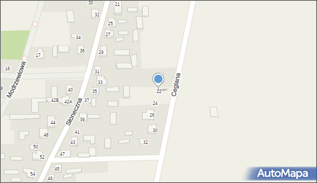 Kobylany, Ceglana, 22, mapa Kobylany