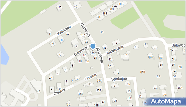 Kobyłka, Cedrowa, 20, mapa Kobyłka