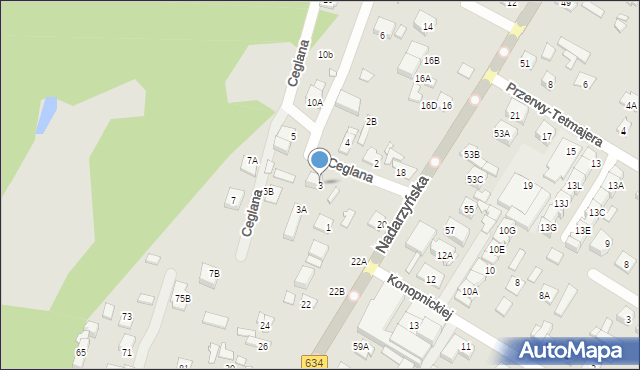 Kobyłka, Ceglana, 3, mapa Kobyłka