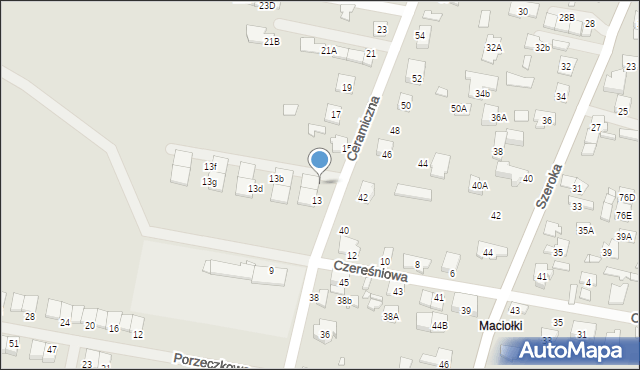 Kobyłka, Ceramiczna, 13a, mapa Kobyłka