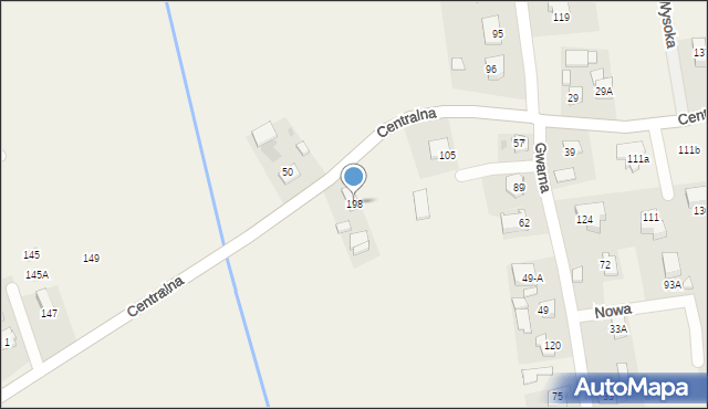 Kocmyrzów, Centralna, 198, mapa Kocmyrzów