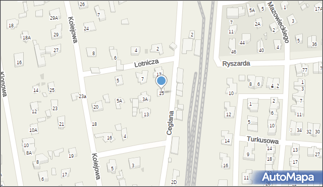 Komorów, Ceglana, 15, mapa Komorów