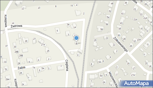 Komorów, Ceglana, 6, mapa Komorów