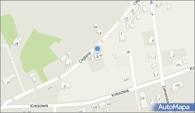 Komorów, Ceglana, 2A, mapa Komorów