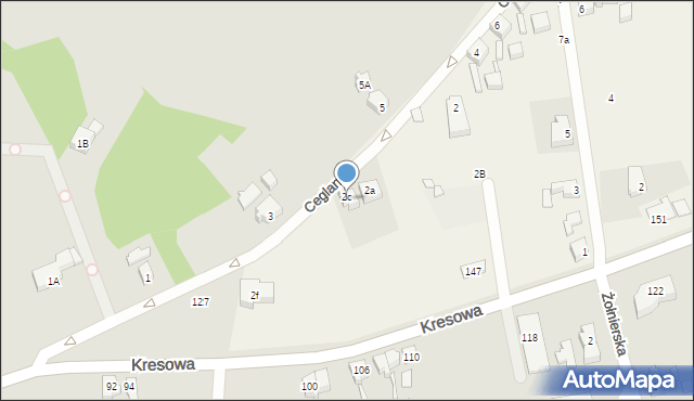 Komorów, Ceglana, 2C, mapa Komorów