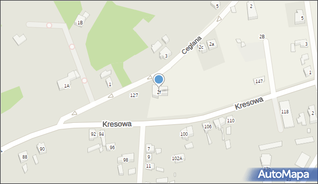 Komorów, Ceglana, 2f, mapa Komorów