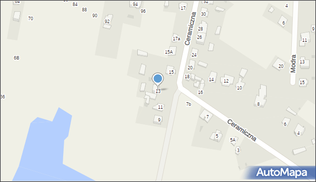 Korwinów, Ceramiczna, 13, mapa Korwinów