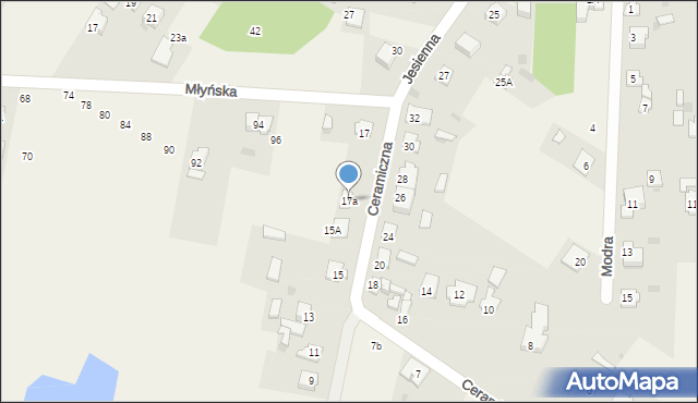 Korwinów, Ceramiczna, 17a, mapa Korwinów