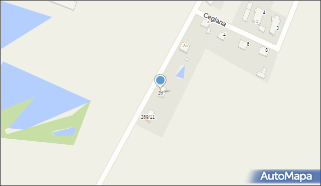 Korzeniewo, Ceglana, 2d, mapa Korzeniewo