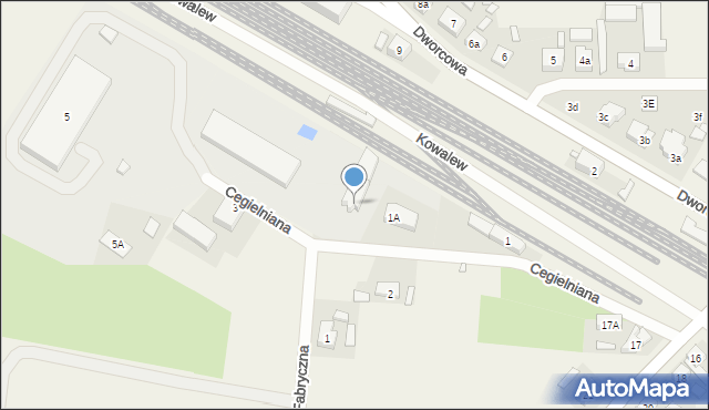 Kowalew, Cegielniana, 4, mapa Kowalew