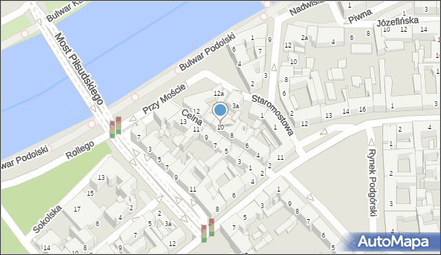 Kraków, Celna, 10, mapa Krakowa