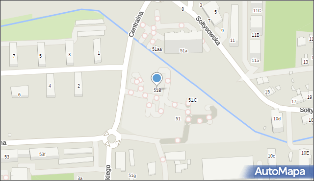 Kraków, Centralna, 51B, mapa Krakowa