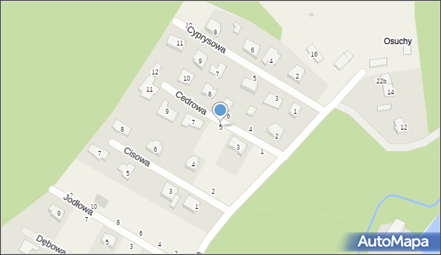 Krępa Słupska, Cedrowa, 5, mapa Krępa Słupska