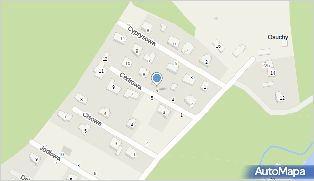 Krępa Słupska, Cedrowa, 6, mapa Krępa Słupska