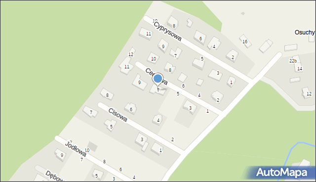 Krępa Słupska, Cedrowa, 7, mapa Krępa Słupska