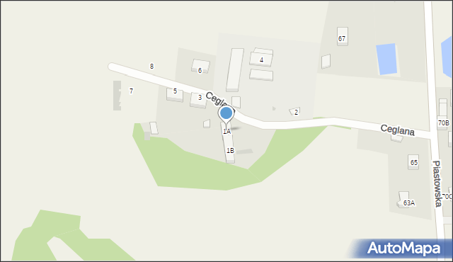 Krotoszyce, Ceglana, 1A, mapa Krotoszyce