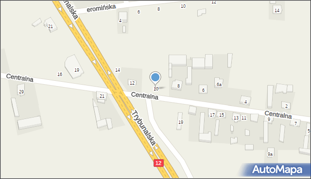 Kruszów, Centralna, 10, mapa Kruszów