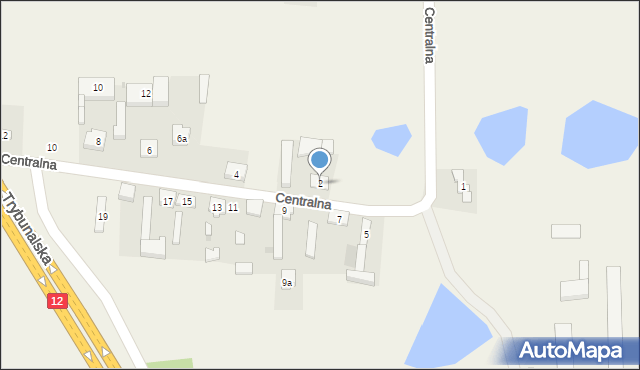 Kruszów, Centralna, 2, mapa Kruszów