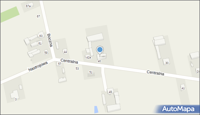 Kruszów, Centralna, 42, mapa Kruszów