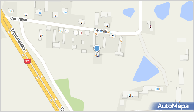 Kruszów, Centralna, 9a, mapa Kruszów