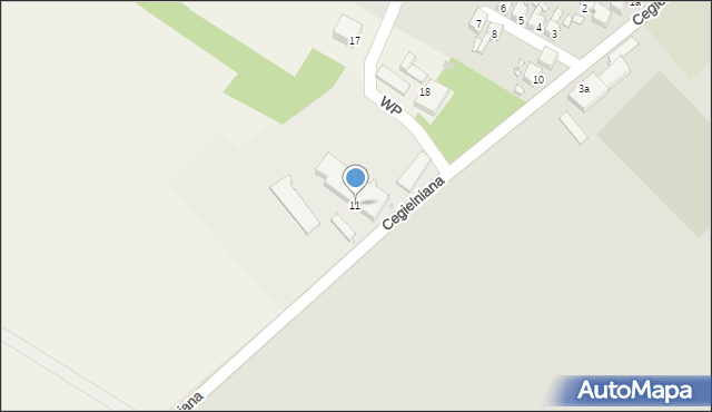 Krzanowice, Cegielniana, 11, mapa Krzanowice