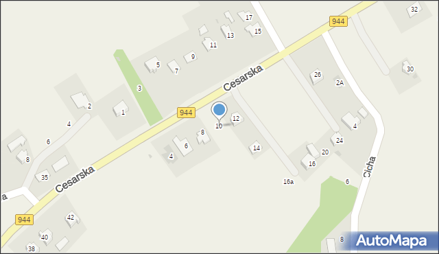 Łączka, Cesarska, 10, mapa Łączka