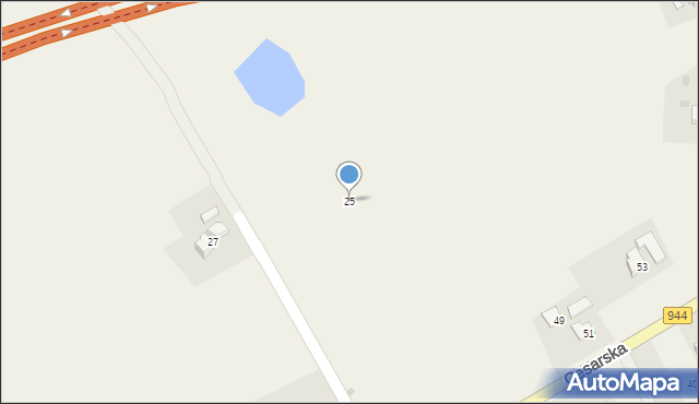 Łączka, Cesarska, 25, mapa Łączka