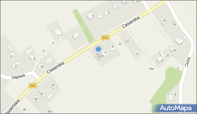 Łączka, Cesarska, 4, mapa Łączka