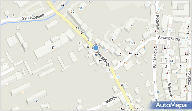 Łańcut, Cetnarskiego Jana, 29, mapa Łańcut