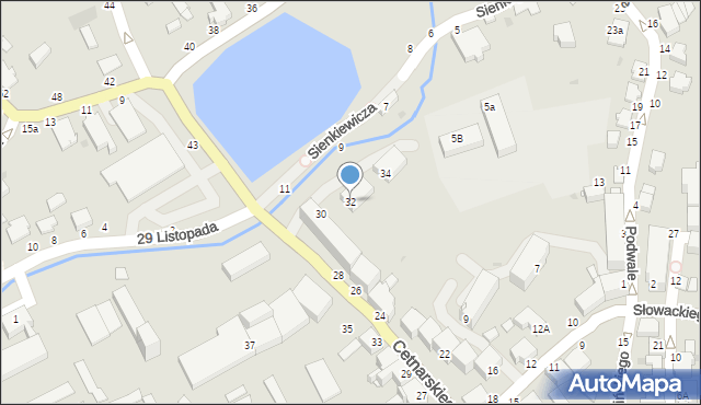 Łańcut, Cetnarskiego Jana, 32, mapa Łańcut