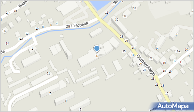 Łańcut, Cetnarskiego Jana, 37, mapa Łańcut