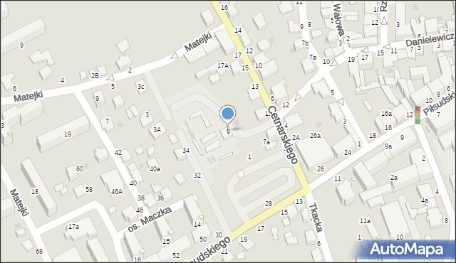 Łańcut, Cetnarskiego Jana, 9, mapa Łańcut