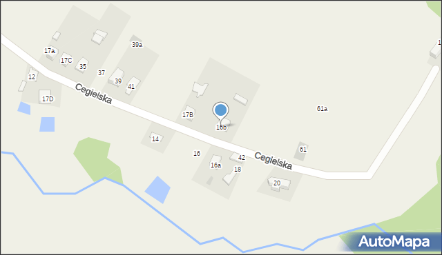 Laski, Cegielska, 16b, mapa Laski