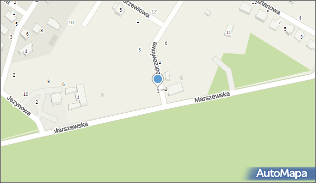 Łężyce, Cedrowa, 1, mapa Łężyce