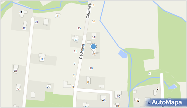 Lipowo, Cedrowa, 12, mapa Lipowo