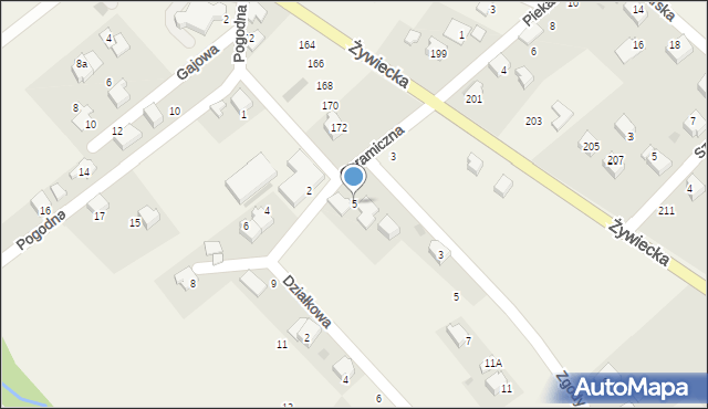 Łodygowice, Ceramiczna, 5, mapa Łodygowice